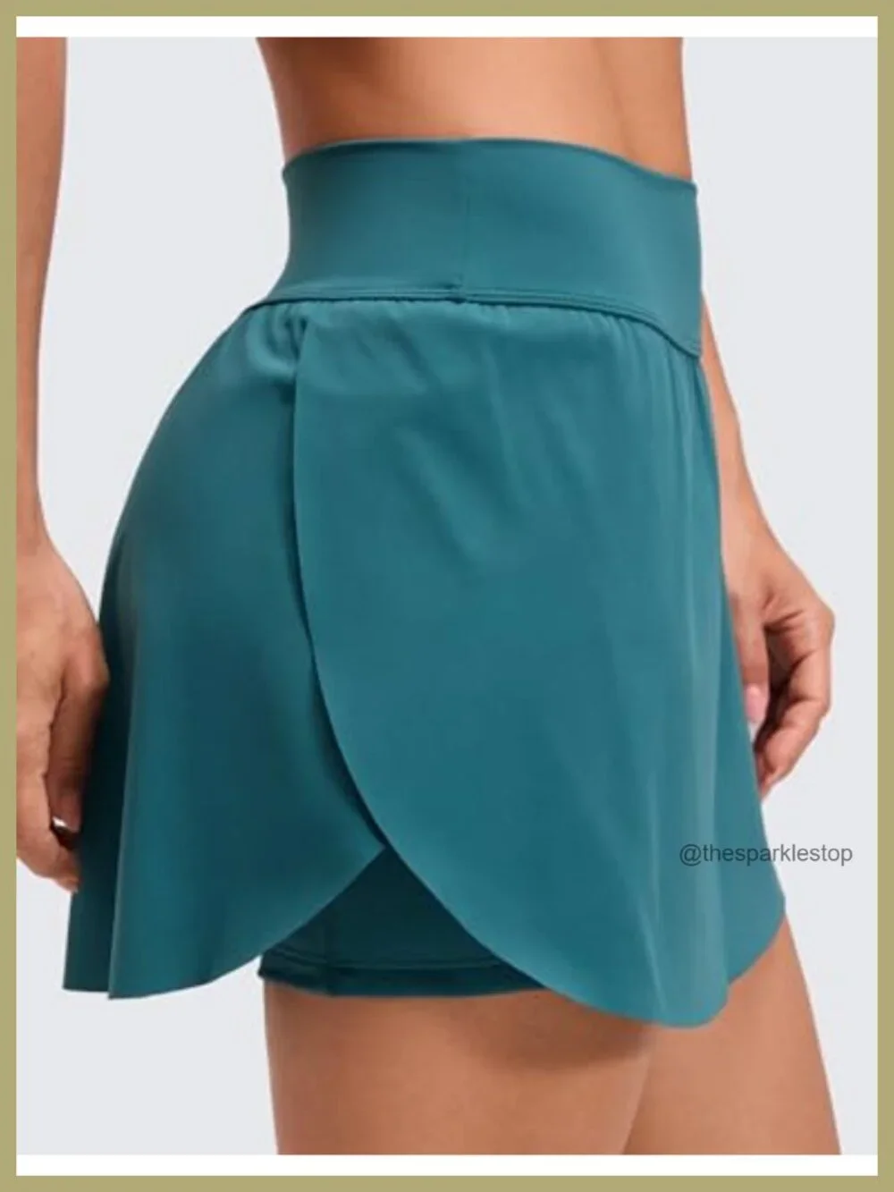 High Waisted Tennis Skirt with Built-in Shorts & Pockets, A-Line Mini Skort